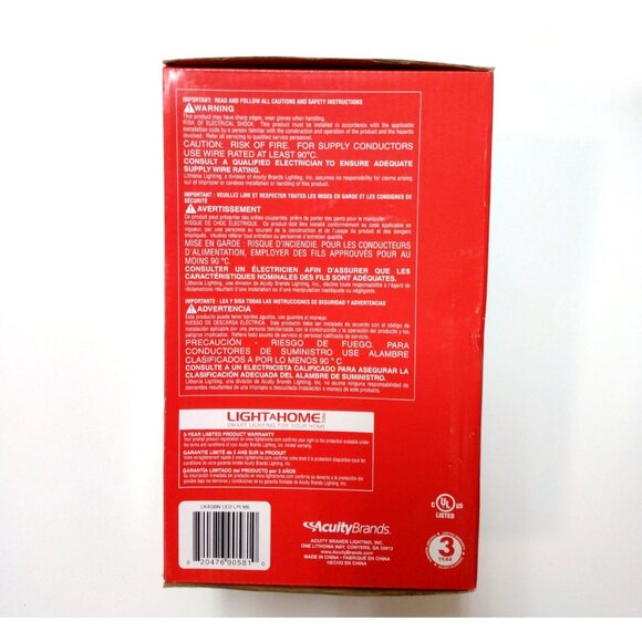 Lithonia Lighting 4” Brushed Nickel Gimbal 3000K LED Recessed Kit 224V1G - Picture 5 of 6